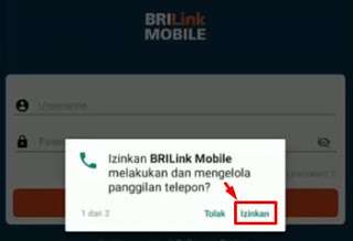izin aplikasi brilink mobile