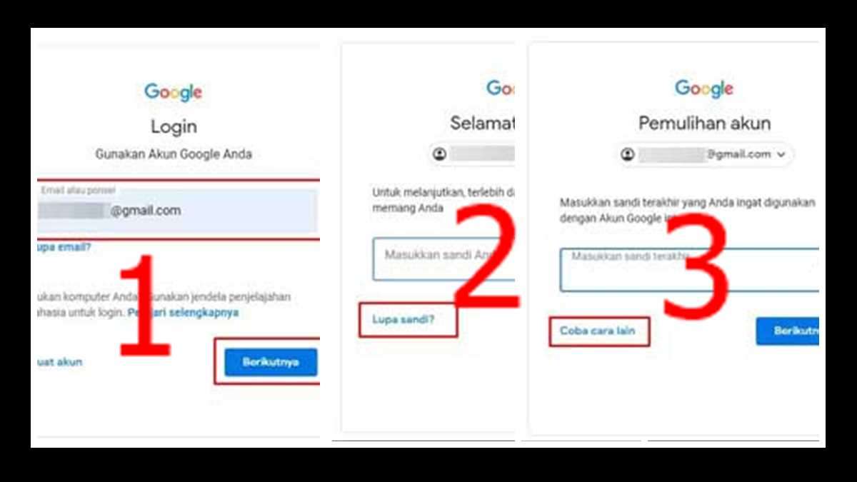 Cara Reset Lupa Password Gmail Google Tanpa Nomor HP 