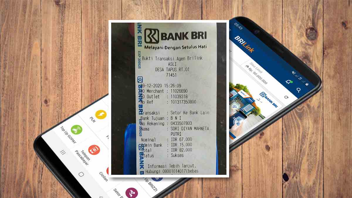 Cara transfer antar Bank pada aplikasi BRILink Mobile tanpa ATM tanpa kode OTP 51
